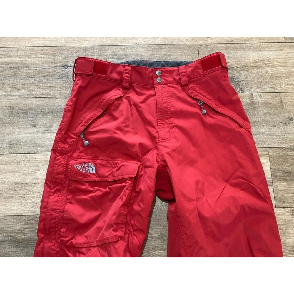 THE NORTH FACE FREEDOM HYVENT SNOW BOARD SKI PANT MENS M RED AHJK SHELL CARGO - Picture 2 of 13